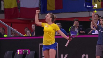 Fed Cup : Garcia - Halep, les meilleurs moments en vidéo