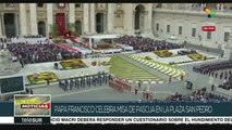 Papa Francisco celebra misa de pascua en la Plaza San Pedro