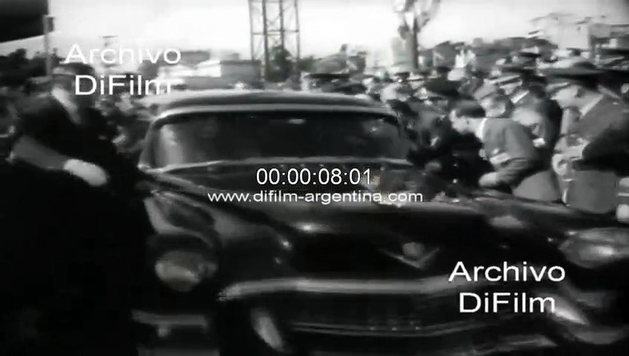 Juan Domingo Peron inaugura monumento a Eva Peron 1955