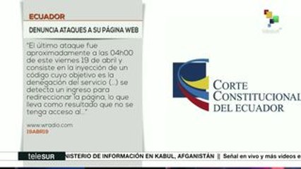Ecuador: Corte Constitucional denuncia ataques a su sitio web