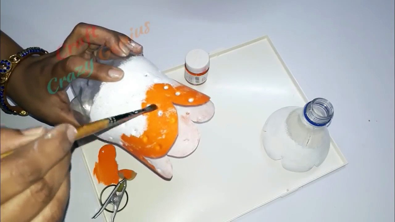 Tealight candle holder/flowervase from plastic bottle |christmas decoration ideas|best out  of waste