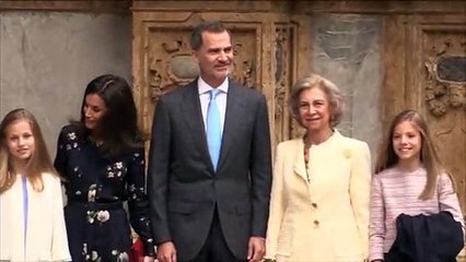 La Familia Real, a su llegada a Palma