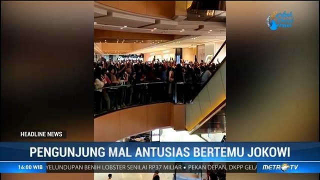 Jokowi Disambut Antusias Pengunjung Grand Indonesia