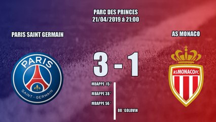 PSG - AS MONACO 21.04.2019 | 3-1 | RESUME DU MATCH | HIGHLIGHTS