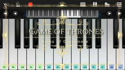Game of Thrones- Rains of Castemere theme Piano
