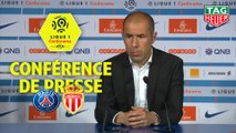 Conférence de presse Paris Saint-Germain - AS Monaco (3-1) : Thomas TUCHEL (PARIS) - Leonardo JARDIM (ASM) / 2018-19