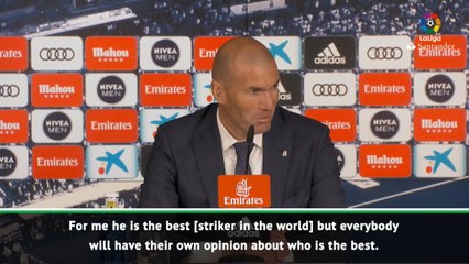 For me, Benzema is the best striker in the world- Zidane
