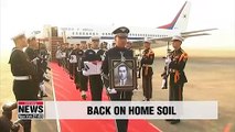 Remains of two independence fighters return to S. Korea from Kazakhstan