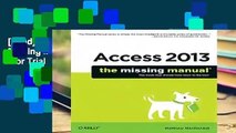 [Read] Access 2013: The Missing Manual (Missing Manuals)  For Trial