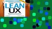 Online Lean UX: Applying Lean Principles to Improve User Experience  For Free