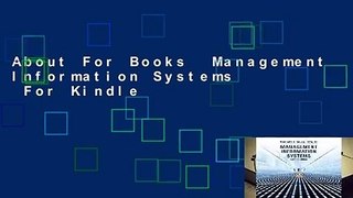 About For Books  Management Information Systems  For Kindle
