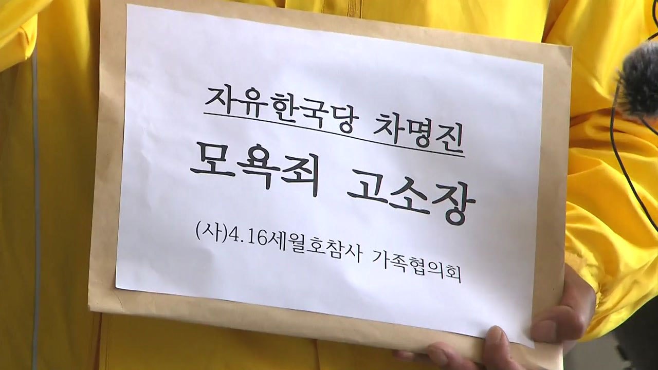 세월호 참사 유족들, 차명진 前 의원 '모욕죄' 고소 / YTN