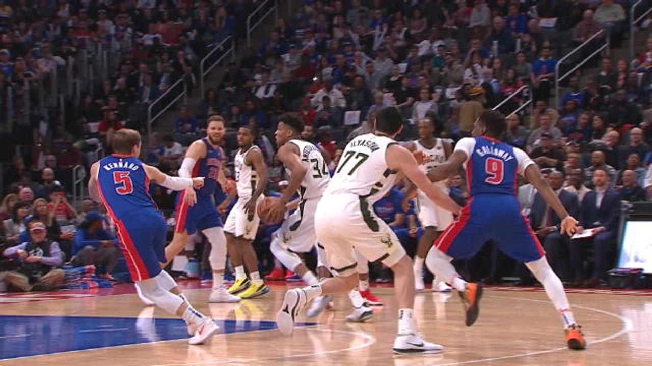 Giannis dunks over Pistons as Bucks seal semi-final spot