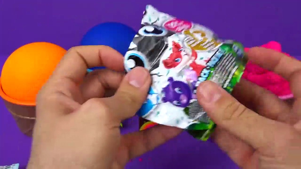 4 Colors Play Doh Ice Cream Cups Cars Num Noms LOL Surprise Toys Pj Maks Kinder Surprise Eggs