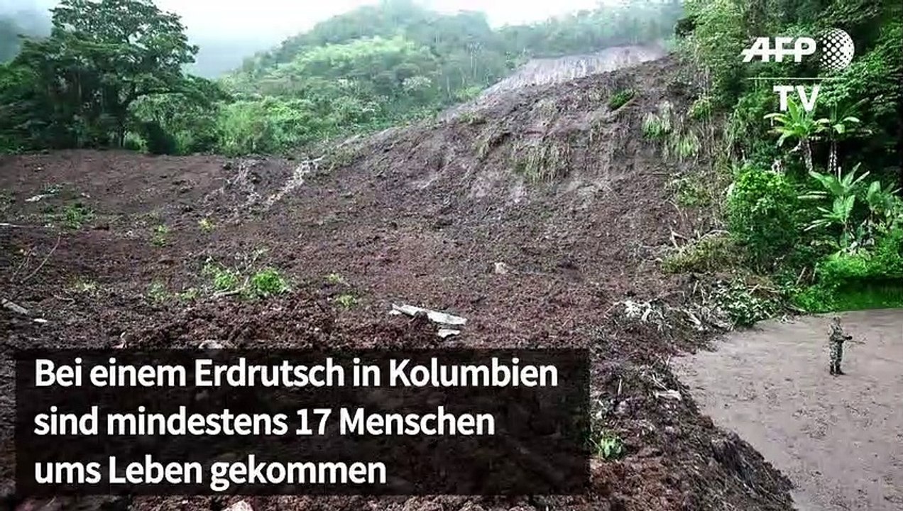 Mindestens 17 Tote nach Erdrutsch in Kolumbien