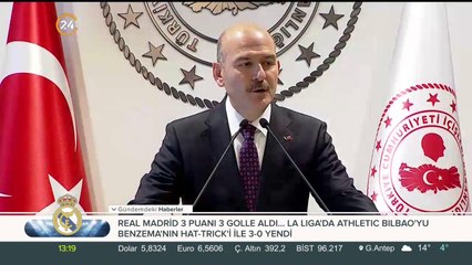 İçişleri Bakanı Süleyman Soylu açıklama yapıyor