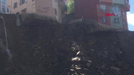 İstanbul- Kağıthane'de İnşaat Alanının Destek Duvarı Çöktü
