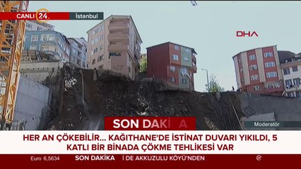 Kağıthane'de 5 katlı binada çökme