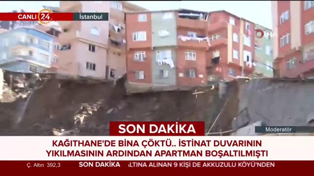 Kağıthane'de 5 katlı binada çökme