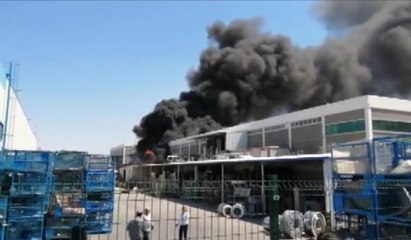 Plastik Fabrikasında Korkutan Yangın