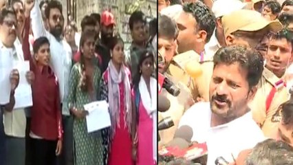 విద్యార్థులకు,తల్లి దండ్రులకు రేవంత్ రెడ్డి సంఘీభావం..!!