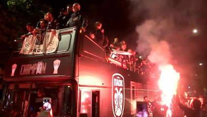 PAOK fans celebrate first Greek title in 34 years in style