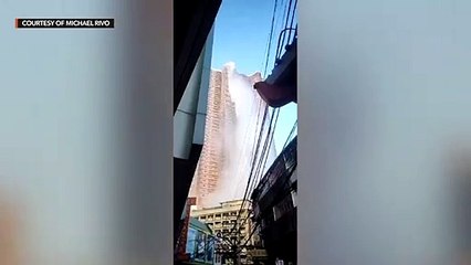 #EarthquakePH: Another look at the Binondo water tank breakage