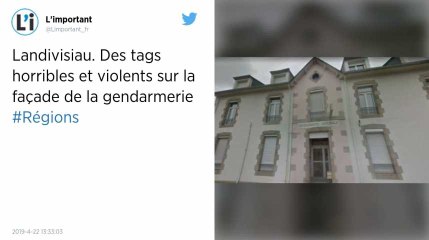 Finistère. Des tags haineux sur la façade de la gendarmerie de Landivisiau