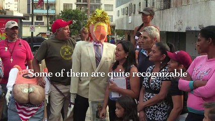Venezuelans burn effigies in Easter ritual