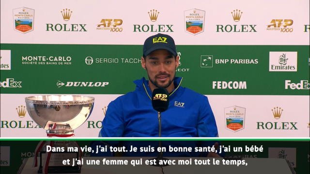 Monte-Carlo - Fognini : Je suis heureux