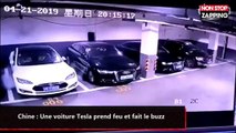 Chine : Une voiture Tesla prend feu et fait le buzz (vidéo)