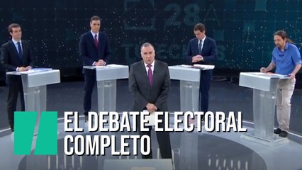 El directo completo del debate a cuatro de RTVE