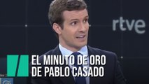 El minuto de oro de Pablo Casado en el debate