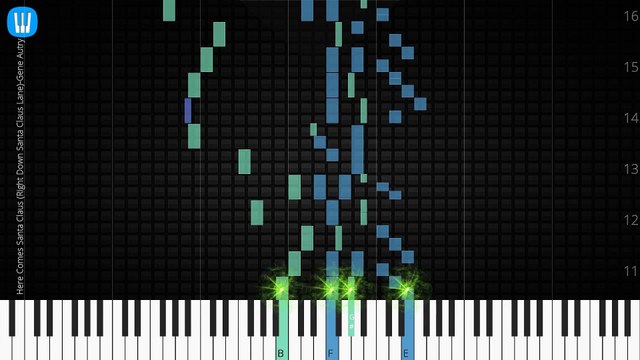 [Piano Solo]Here Comes Santa Claus (Right Down Santa Claus Lane)-Synthesia Piano Tutorial