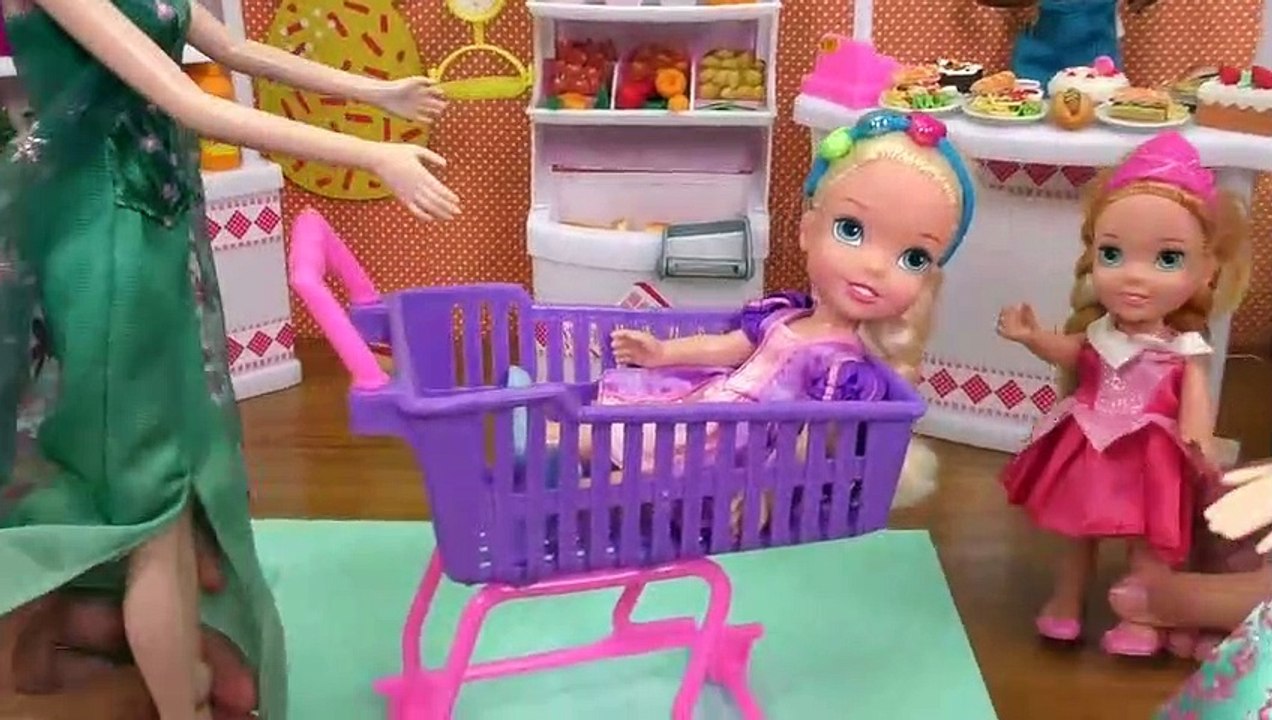 De faire du SHOPPING ! Elsa et Anna, les tout-petits à la Cour de la Nourriture - les produits de Beauté - meubles - épicerie