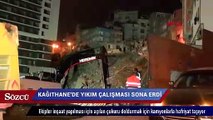 Kağıthane’de 5 katlı binanın yıkım çalışması sona erdi