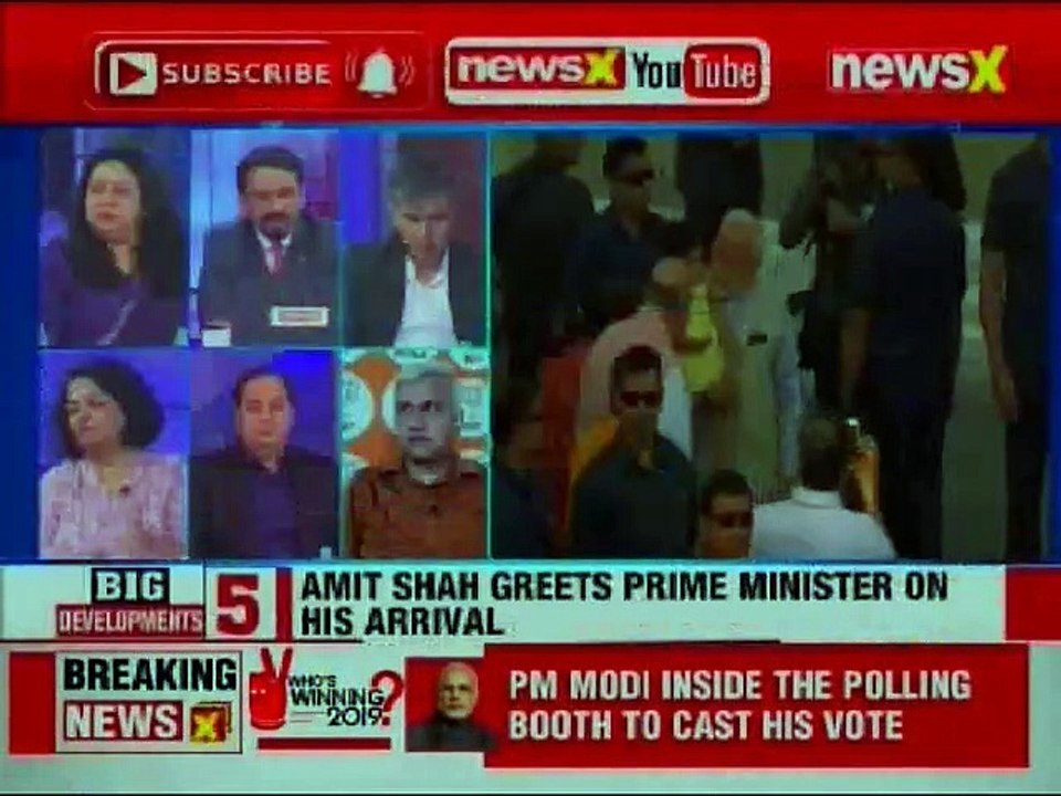 Lok Sabha Election 2019 Phase 3 Voting Day: PM Narendra Modi casts his vote in Ranip, Ahmedabad