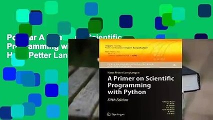 Popular A Primer on Scientific Programming with Python - Hans Petter Langtangen