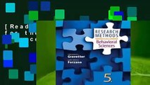 [Read] Research Methods for the Behavioral Sciences  For Kindle