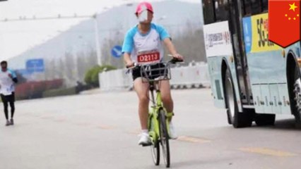 マラソン中に自転車乗ったランナー資格はく奪に - トモニュース