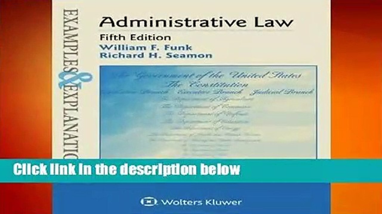 [MOST WISHED]  Examples   Explanations for Administrative Law by William F Funk