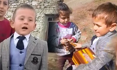Küçük muhtar adayı çikolata sözünü yerine getirdi
