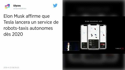 Tesla veut lancer des robots-taxis autonomes en 2020