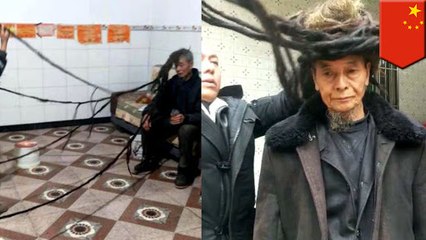 54年間伸ばしっぱなし!長さ5.5メートルの長髪を持つ男性 - トモニュース