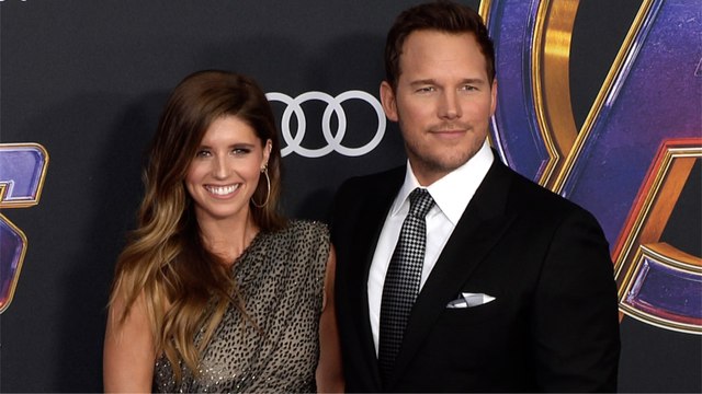 Chris Pratt and Katherine Schwarzenegger Avengers: Endgame World Premiere Purple Carpet