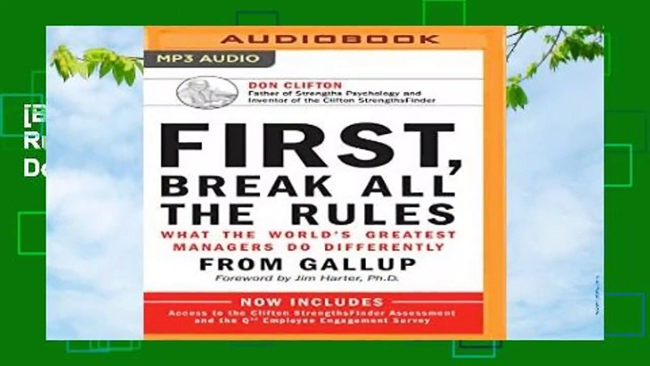 [BEST SELLING]  First, Break All the Rules: What the World s Greatest Managers Do Differently by
