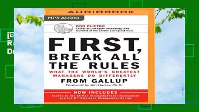[BEST SELLING] First, Break All the Rules: What the World s Greatest Managers Do Differently by