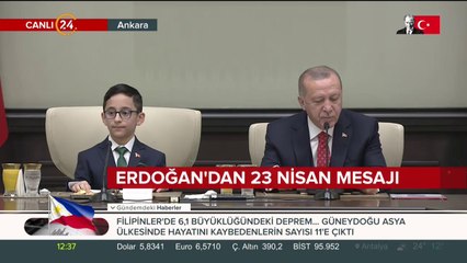Başkan Erdoğan'dan 23 Nisan mesajları