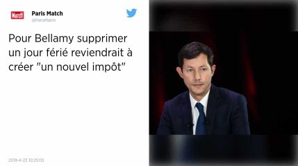Pour François-Xavier Bellamy, supprimer un jour férié reviendrait à créer « un nouvel impôt »