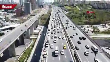 TEM Seyrantepe'de zincirleme trafik kazası